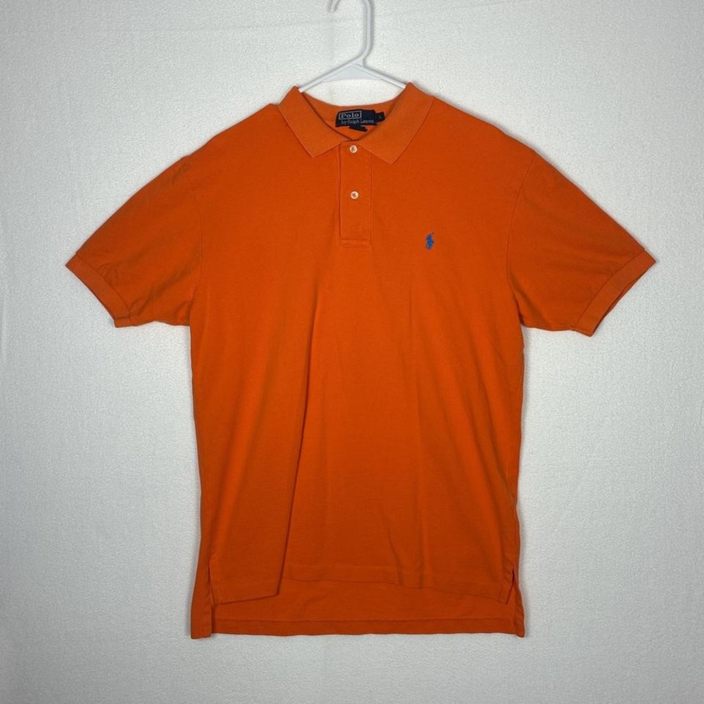Vintage Orange Polo Ralph Lauren polo shirt men's size Lg